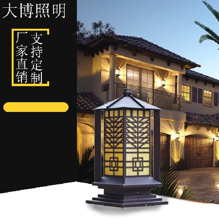 新古典LED柱頭燈特色立體拼接鋁制圍墻燈戶外庭院小區(qū)門(mén)柱圍墻