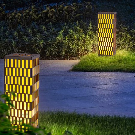 LED柱頭燈落地式新中式方形草坪燈小區工程特色燈廠家批發